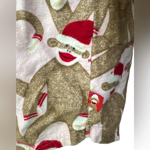 Nick & Nora, Christmas Sock Monkey Sleepshirt, Size Small - Picture 5 of 9